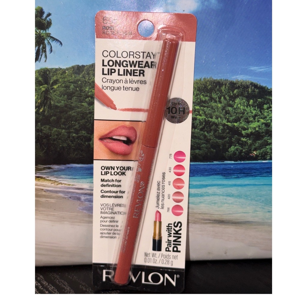 Revlon ColorStay Longwear Lip Liner 655 Rose Pink 10 Hour Built in Sharpener